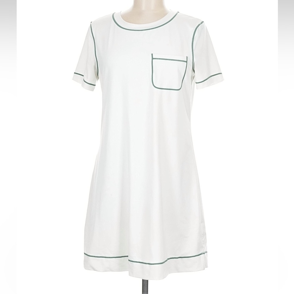 Tuckernuck White and Green Tnuck Sport Active Dress Like New - Picture 5 of 8